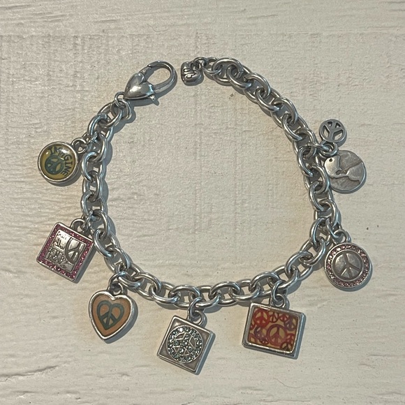 COPY - Brighton Love And Peace Silver Charm Bracelet - Picture 2 of 9